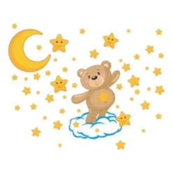 Bilderwelten Wandtattoo Teddys Sternenzeit Set