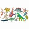 Bilderwelten Wandtattoo Buntes Dinosaurier Set