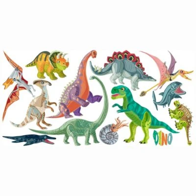 Bilderwelten Wandtattoo Buntes Dinosaurier Set 1 Bilderwelten Wandtattoo Buntes Dinosaurier Set
