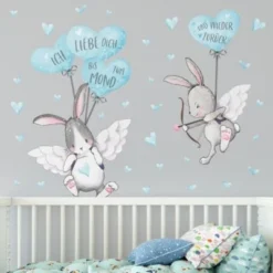 Bilderwelten Wandtattoo Ich Liebe Dich Hasen Blau -Komar Verkäufe 28252775 04