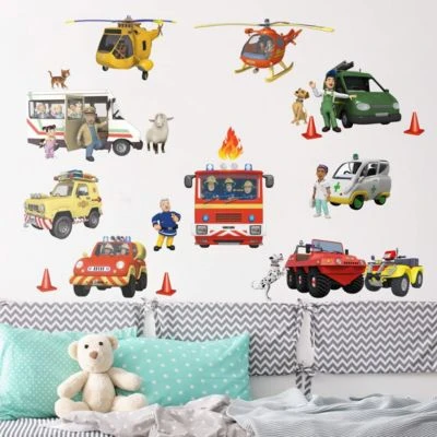 Wandtattoo Feuerwehrmann Sam - Mega Set 22-teilig 2 Wandtattoo Feuerwehrmann Sam - Mega Set 22-teilig – Bild 2