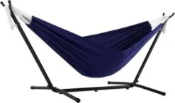 VIVERE DOUBLE POLYESTER Hängematte Mit Ständer (250 CM) - ROYAL BLUE