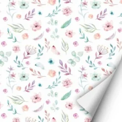 Nikima Klebefolie KF-11 Selbstklebende Folie – Blumen Pastell (16,66 €/m²) Klebefolie Wandtattoos