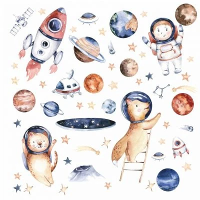 Nikima Wandtattoo 226 Wandtattoo Weltall Astronaut - 750 X 420 Mm Wandtattoos 1 Nikima Wandtattoo 226 Wandtattoo Weltall Astronaut - 750 X 420 Mm Wandtattoos
