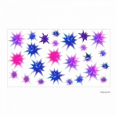 Nikima Wandtattoo 230 Wandtattoo Sterne Lila Pink - 750 X 420 Mm Wandtattoos 2 Nikima Wandtattoo 230 Wandtattoo Sterne Lila Pink - 750 X 420 Mm Wandtattoos – Bild 2