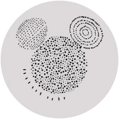 KOMAR Selbstklebende Vlies Fototapete/Wandtattoo - Mickey Stipple Art - Größe 125 X 125 Cm 1 KOMAR Selbstklebende Vlies Fototapete/Wandtattoo - Mickey Stipple Art - Größe 125 X 125 Cm