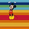 KOMAR Vlies Fototapete - Mickey Magic Rainbow - Größe 300 X 250 Cm
