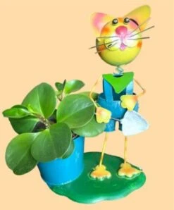 Tradiero Haushalt/Gartenbedarf/Pflanzbedarf/Pflanzsets Mein Erstes Pflanzset: Pflanztopf Mit Metallfigur Katze (ca. 30 Cm Hoch), 1 Tüte Bienenfutter-Wildblumensamen Und Kultursubstrat-Tab Zur Anzucht Blau 7 Tradiero Haushalt/Gartenbedarf/Pflanzbedarf/Pflanzsets Mein Erstes Pflanzset: Pflanztopf Mit Metallfigur Katze (ca. 30 Cm Hoch), 1 Tüte Bienenfutter-Wildblumensamen Und Kultursubstrat-Tab Zur Anzucht Blau -Komar Verkäufe 29206524 03