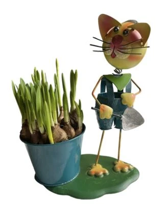 Tradiero Haushalt/Gartenbedarf/Pflanzbedarf/Pflanzsets Mein Erstes Pflanzset: Pflanztopf Mit Metallfigur Katze (ca. 30 Cm Hoch), 1 Tüte Bienenfutter-Wildblumensamen Und Kultursubstrat-Tab Zur Anzucht Blau 4 Tradiero Haushalt/Gartenbedarf/Pflanzbedarf/Pflanzsets Mein Erstes Pflanzset: Pflanztopf Mit Metallfigur Katze (ca. 30 Cm Hoch), 1 Tüte Bienenfutter-Wildblumensamen Und Kultursubstrat-Tab Zur Anzucht Blau – Bild 4