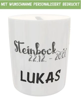 Kilala Spardose Sternzeichen Steinbock Mit Name Geldgeschenk Zu Geburt Taufe 2 Kilala Spardose Sternzeichen Steinbock Mit Name Geldgeschenk Zu Geburt Taufe – Bild 2