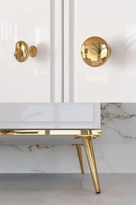 Feldmann-Wohnen Kleiderschrank Goldin Garderobenschrank 92x53x190cm 2-türig Mit 1 Schublade 3 Feldmann-Wohnen Kleiderschrank Goldin Garderobenschrank 92x53x190cm 2-türig Mit 1 Schublade – Bild 3