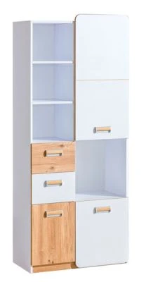 Feldmann-Wohnen Stauraumschrank Kleiderschrank Loreto 80x40x188cm 3-türig Farbe Wählbar