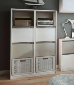 Feldmann-Wohnen Highboard Mati Regal 96cm Mit 4 Schubladen Und 4 Offenen Fächern