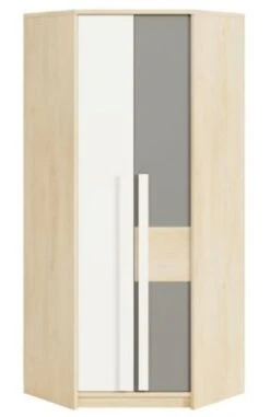 Feldmann-Wohnen Eckschrank Drop Kleiderschrank 82x82cm 2-türig