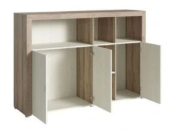 HM Helvetia Kommode Nela Highboard 163x37x109cm 3-türig Mit 5 Offenen Fächern -Komar Verkäufe 29577157 03