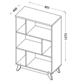 Feldmann-Wohnen Regal Bücherregal Seven 80x40x127,5cm Mit 6 Offenen Fächern 6 Feldmann-Wohnen Regal Bücherregal Seven 80x40x127,5cm Mit 6 Offenen Fächern -Komar Verkäufe 29577298 03