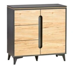 Feldmann-Wohnen Kommode Sideboard Gapi 90cm 1-türig Farbe Wählbar