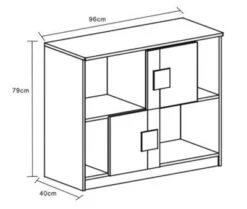Feldmann-Wohnen Kommode Sideboard Gami 96x40x79cm 2-türig 5 Feldmann-Wohnen Kommode Sideboard Gami 96x40x79cm 2-türig -Komar Verkäufe 29688224 03