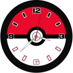 Accutime Kinder Wanduhr Pokéball (schwarz) (POK3155-A)