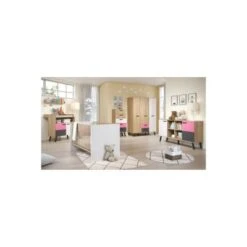 LOMADO® Kleiderschrank Kinderzimmer 3 Türig Mit Fronten In Weiß, Graphit Und Bianco Buche Nb. + Wahlweise Blau Oder Rosa MANISA-19, B/H/T: Ca. 130/190/61 Cm -Komar Verkäufe 29756909 06