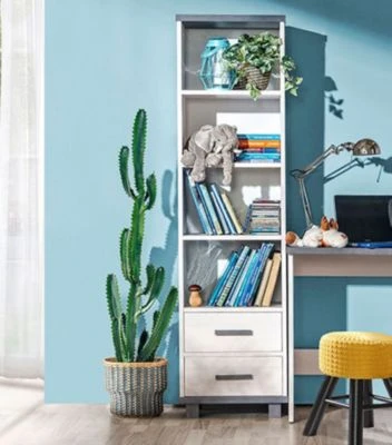 Feldmann-Wohnen Bücherregal Standregal Alana 48x40x181cm Mit 2 Schubladen Und 4 Offenen Fächern 2 Feldmann-Wohnen Bücherregal Standregal Alana 48x40x181cm Mit 2 Schubladen Und 4 Offenen Fächern – Bild 2