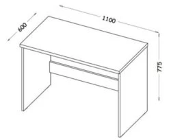 Feldmann-Wohnen Schreibtisch Computertisch Alana 110x60x77,5cm Kiefer Massiv -Komar Verkäufe 29801838 03