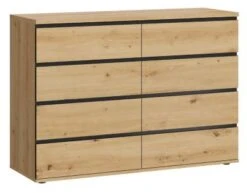 Feldmann-Wohnen Schubladenkommode Naxos Sideboard 121x40x86cm Mit 8 Schubladen