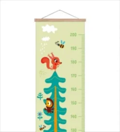 MuchoWow Messlatte - Kind - Waldtiere - Blumen – Baum - Wachstumsmesser