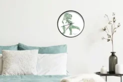 MuchoWow Wanduhr 30 Cm - Funkuhr - Lautlos - Kinderzimmer - Tyrannosaurus Rex - Dino -Komar Verkäufe 29827652 03