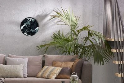 MuchoWow Wanduhr 30 Cm - Funkuhr - Lautlos - Muster - Dino - Dschungel 2 MuchoWow Wanduhr 30 Cm - Funkuhr - Lautlos - Muster - Dino - Dschungel – Bild 2