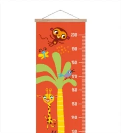 MuchoWow Messlatte - Kind - Dschungel - Jungen - Tiere - Blumen - Wachstumsmesser