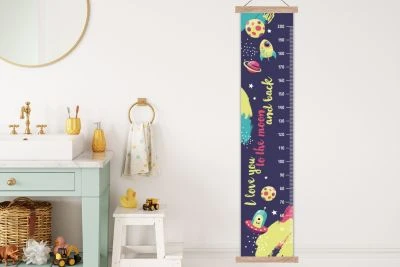 MuchoWow Messlatte - Kind - Weltraum - Sterne – Zitat - Wachstumsmesser 2 MuchoWow Messlatte - Kind - Weltraum - Sterne – Zitat - Wachstumsmesser – Bild 2