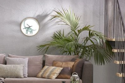 MuchoWow Wanduhr 30 Cm - Funkuhr - Lautlos - Kinderzimmer - Dinosaurier - Brachiosaurus 2 MuchoWow Wanduhr 30 Cm - Funkuhr - Lautlos - Kinderzimmer - Dinosaurier - Brachiosaurus – Bild 2