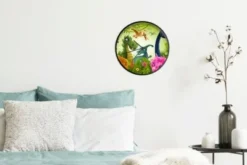 MuchoWow Wanduhr 30 Cm - Funkuhr - Lautlos - Din - Tiere - Dschungel - Illustration -Komar Verkäufe 29829128 03