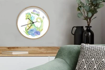 MuchoWow Wanduhr 30 Cm - Funkuhr - Lautlos - Dinosaurier - Kinderzimmer - Flügel 4 MuchoWow Wanduhr 30 Cm - Funkuhr - Lautlos - Dinosaurier - Kinderzimmer - Flügel – Bild 4