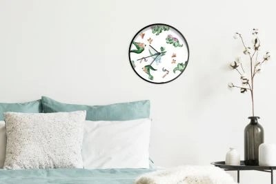 MuchoWow Wanduhr 30 Cm - Funkuhr - Lautlos - Kinderzimmer - Dinosaurier - Fußabdruck 3 MuchoWow Wanduhr 30 Cm - Funkuhr - Lautlos - Kinderzimmer - Dinosaurier - Fußabdruck – Bild 3