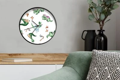 MuchoWow Wanduhr 30 Cm - Funkuhr - Lautlos - Kinderzimmer - Dinosaurier - Fußabdruck 4 MuchoWow Wanduhr 30 Cm - Funkuhr - Lautlos - Kinderzimmer - Dinosaurier - Fußabdruck – Bild 4