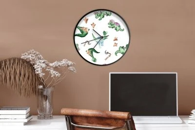 MuchoWow Wanduhr 30 Cm - Funkuhr - Lautlos - Kinderzimmer - Dinosaurier - Fußabdruck 5 MuchoWow Wanduhr 30 Cm - Funkuhr - Lautlos - Kinderzimmer - Dinosaurier - Fußabdruck – Bild 5