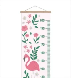 MuchoWow Messlatte - Kind - Blumen - Flamingo - Mädchen - Wachstumsmesser