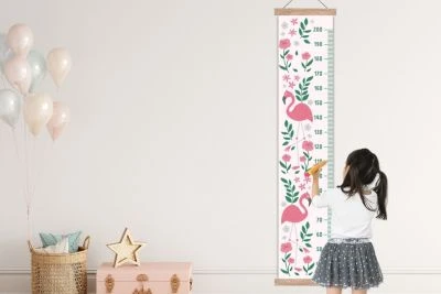 MuchoWow Messlatte - Kind - Blumen - Flamingo - Mädchen - Wachstumsmesser 5 MuchoWow Messlatte - Kind - Blumen - Flamingo - Mädchen - Wachstumsmesser – Bild 5