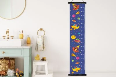 MuchoWow Messlatte - Kind - Weltraum - Tiere - Sternenhimmel - Wachstumsmesser 2 MuchoWow Messlatte - Kind - Weltraum - Tiere - Sternenhimmel - Wachstumsmesser – Bild 2