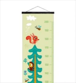 MuchoWow Messlatte - Kind - Waldtiere - Blumen – Baum - Wachstumsmesser