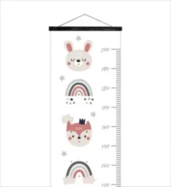 MuchoWow Messlatte - Kind - Boho - Räumliches Diagramm – Tiere - Wachstumsmesser