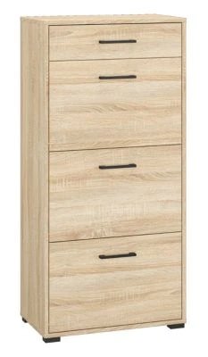 Feldmann-Wohnen Schuhschrank Caro Dielenschrank 60x34x126 Cm 3-türig