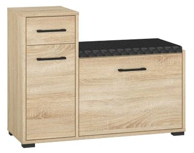 Feldmann-Wohnen Schuhschrank Caro Sitzbank 90x34x68 Cm 2-türig Mit 2 Schubladen 1 Feldmann-Wohnen Schuhschrank Caro Sitzbank 90x34x68 Cm 2-türig Mit 2 Schubladen