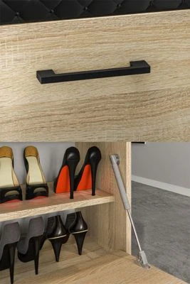 Feldmann-Wohnen Schuhschrank Caro Sitzbank 90x34x68 Cm 2-türig Mit 2 Schubladen 4 Feldmann-Wohnen Schuhschrank Caro Sitzbank 90x34x68 Cm 2-türig Mit 2 Schubladen – Bild 4