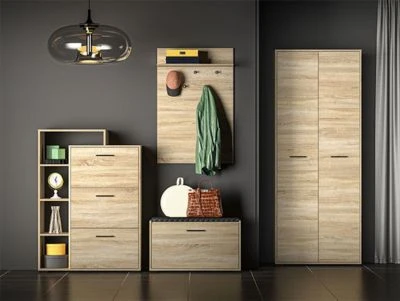 Feldmann-Wohnen Schuhschrank Caro Sitzbank 90x34x68 Cm 2-türig Mit 2 Schubladen 5 Feldmann-Wohnen Schuhschrank Caro Sitzbank 90x34x68 Cm 2-türig Mit 2 Schubladen – Bild 5