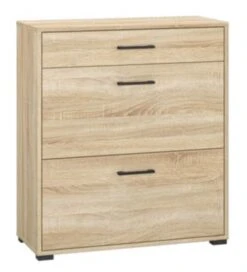 Feldmann-Wohnen Schuhschrank Caro Schuhkommode 80x34x90 Cm 2-türig Mit 1 Schublade