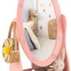 COSTWAY® Standspiegel Kinder Kosmetikspiegel Drehbar Mit Ablage
