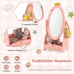 COSTWAY® Standspiegel Kinder Kosmetikspiegel Drehbar Mit Ablage -Komar Verkäufe 30169048 04